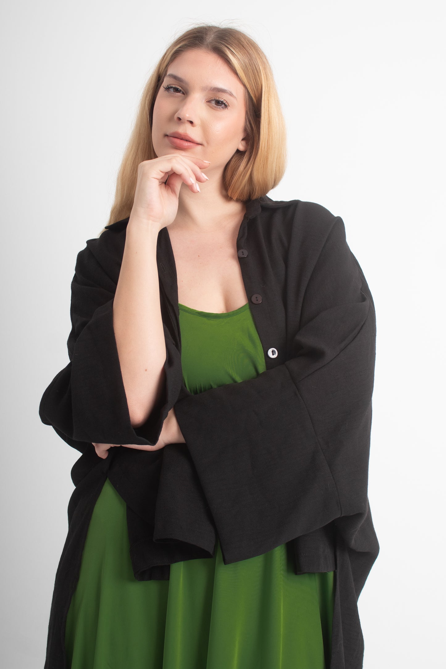 Azora® Coastal Black Oversized Shirt