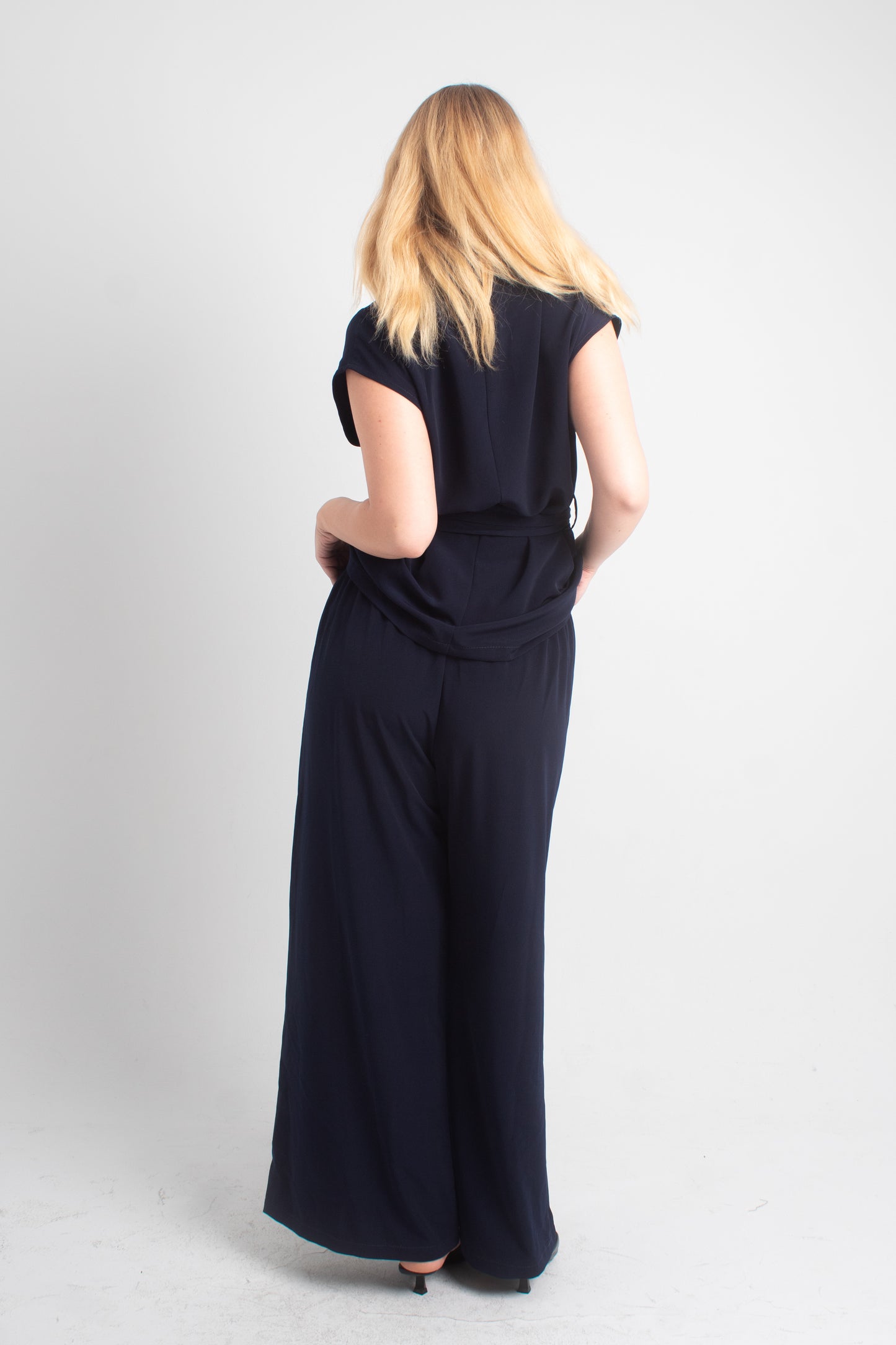 Azora© Navy Blue Belted Set